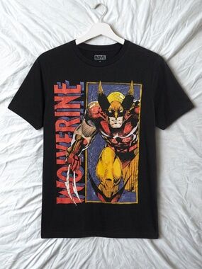 Marvel Wolverine Men's Small Black Graphic T-Shirt Comic Superhero